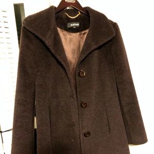 Ellen Tracy- Womens Brown Alpaca Wool Blend Coat